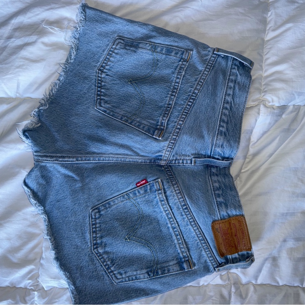 Levi's Light Blue Cutoff Denim Shorts